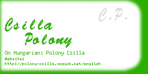 csilla polony business card